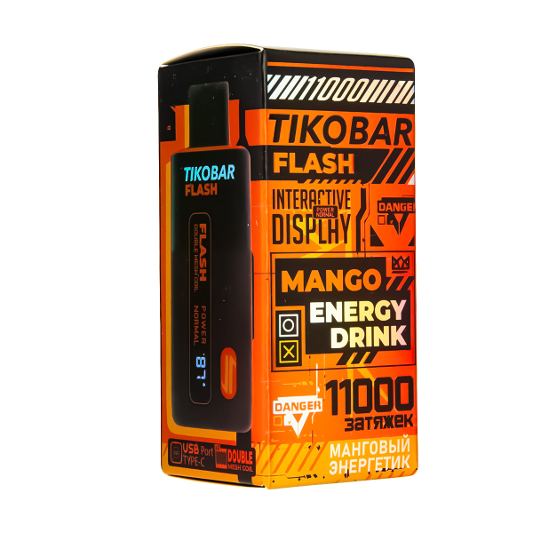 Электронка Tikobar Flash Манговый Энергетик 11000 Затяжек в Сочи
