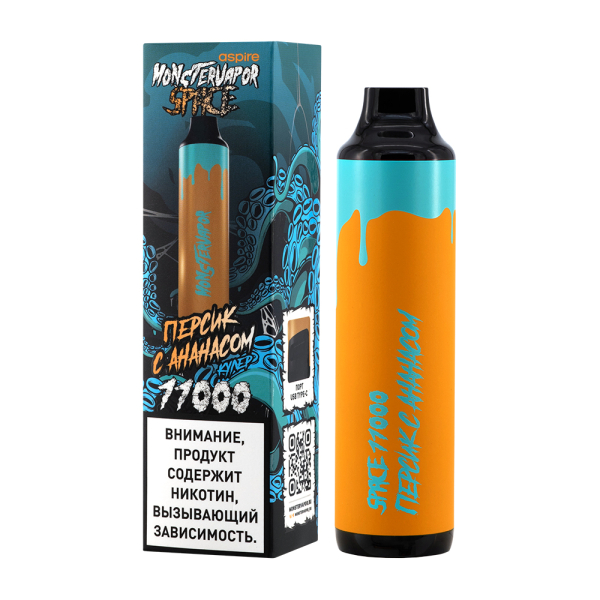 Электронка Monstervapor Space Персик И Ананас (11000 Затяжек) в Сочи