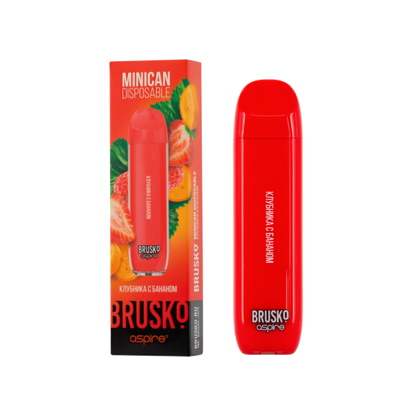 Электронка Brusko Minican Клубника С Бананом (1500 Затяжек) в Сочи