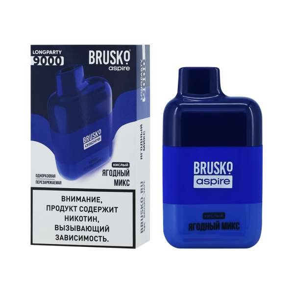 Электронка Brusko Longparty Ягодный Микс (9000 Затяжек) в Сочи