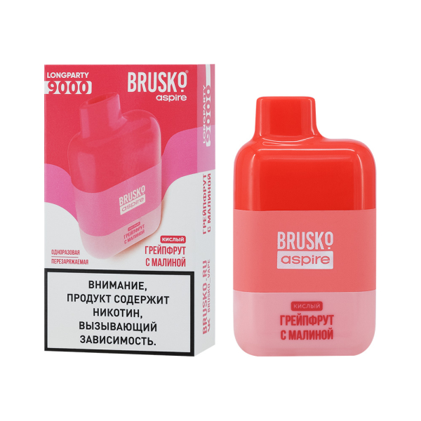 Электронка Brusko Longparty Грейпфрут И Малина (9000 Затяжек) в Сочи