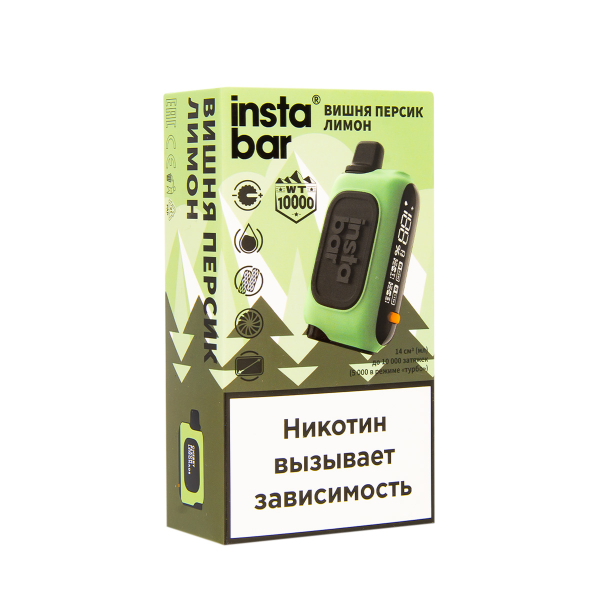 Электронка Plonq Instabar Вишня Персик Лимон (10000 Затяжек) 20 Мг в Сочи