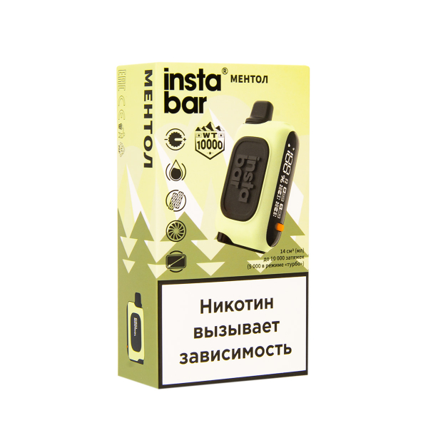 Электронка Plonq Instabar Ментол (10000 Затяжек) 20 Мг в Сочи
