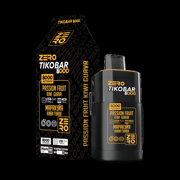 Электронка Tikobar Zero Маракуйя Киви Гуава 8000 Затяжек в Сочи