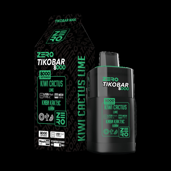 Электронка Tikobar Zero Киви Кактус Лайм 8000 Затяжек в Сочи