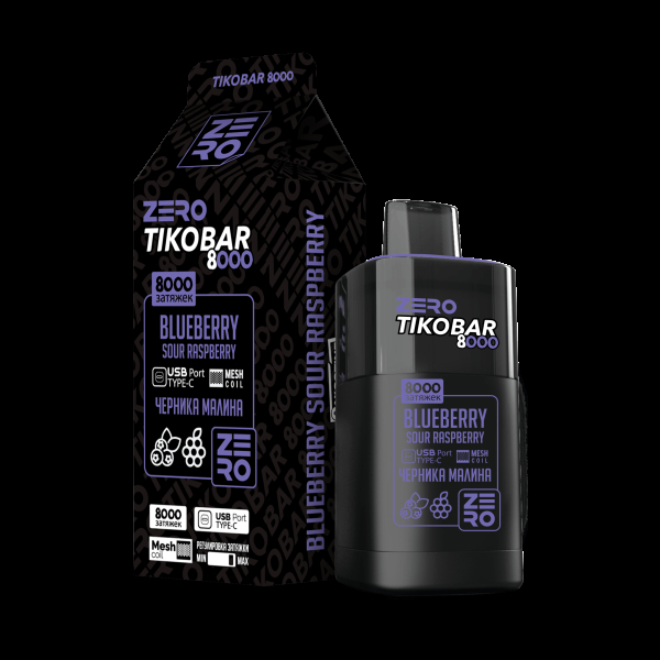 Электронка Tikobar Zero Черника Малина 8000 Затяжек в Сочи