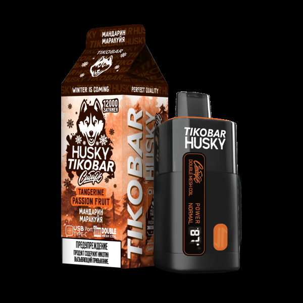 Электронка Tikobar Husky Сибирь Мандарин Маракуйя 12000 Затяжек в Сочи