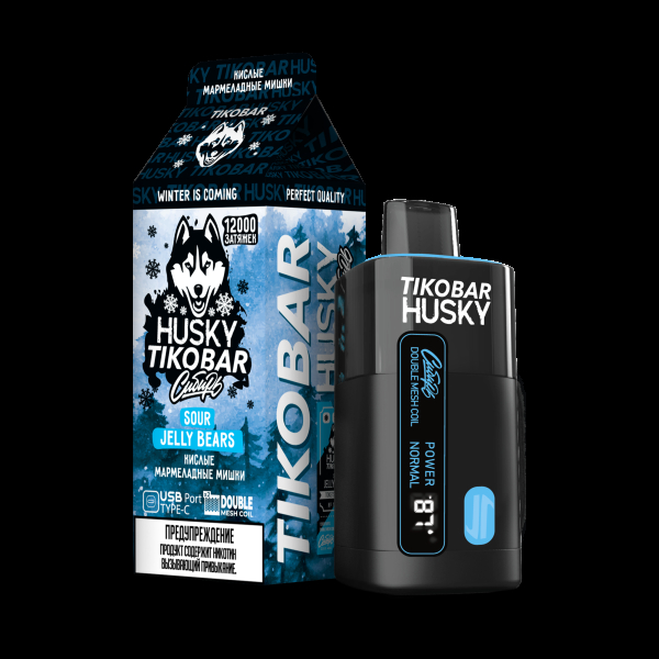 Электронка Tikobar Husky Сибирь Кислые Мармеладные Мишки 12000 Затяжек в Сочи