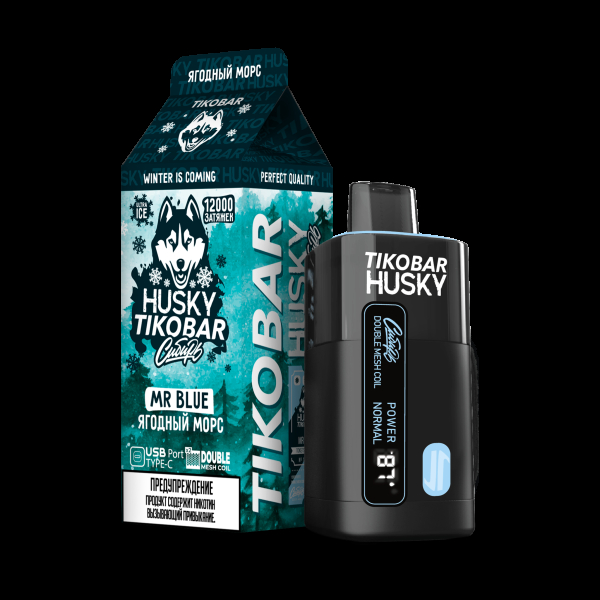 Электронка Tikobar Husky Сибирь Ягодный Морс 12000 Затяжек в Сочи
