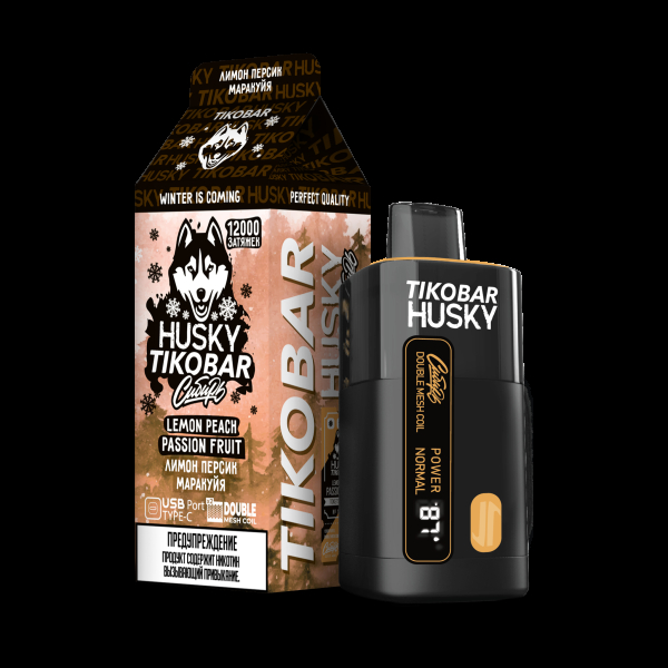 Электронка Tikobar Husky Сибирь Лимон Персик Маракуйя 12000 Затяжек в Сочи