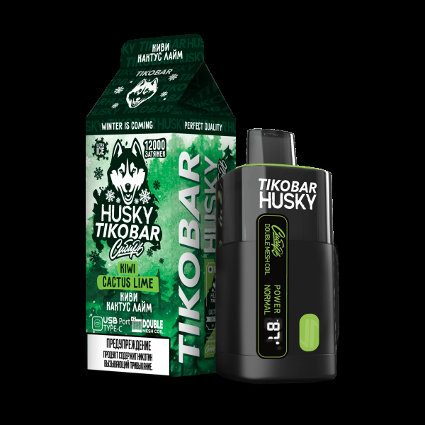 Электронка Tikobar Husky Сибирь Киви Кактус Лайм 12000 Затяжек в Сочи