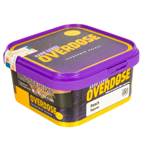 Табак Overdose Peach  200 грамм в Сочи