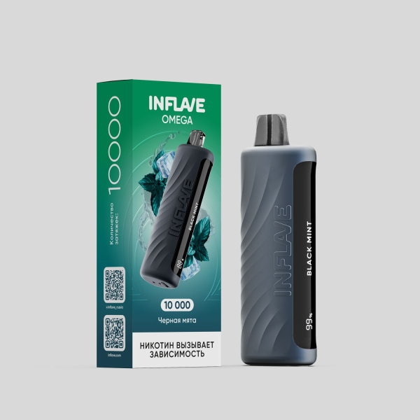 Электронка Inflave Omega Черная Мята (10000 Затяжек) в Сочи