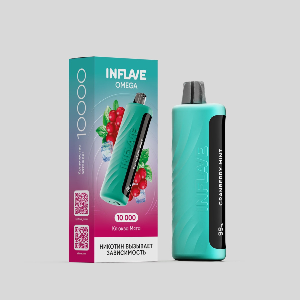 Электронка Inflave Omega Клюква Мята (10000 Затяжек) в Сочи