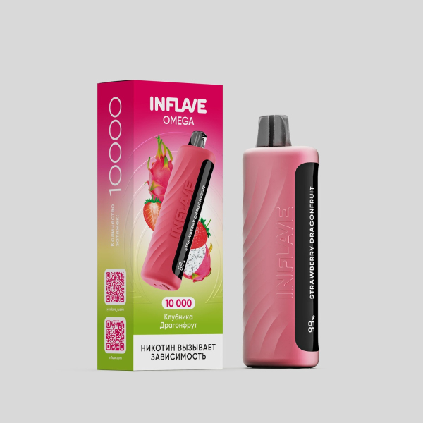 Электронка Inflave Omega Клубника Драгонфрут (10000 Затяжек) в Сочи