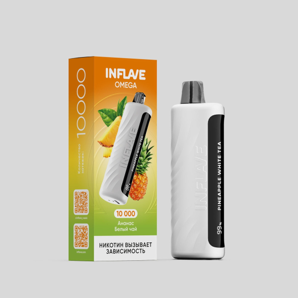 Электронка Inflave Omega Ананас Белый Чай (10000 Затяжек) в Сочи