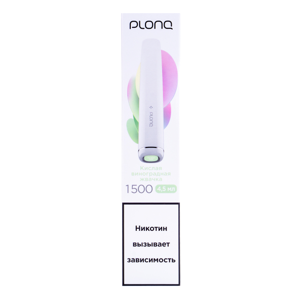 Электронка Plonq Plus Виноградная Жвачка (1500 Затяжек) 20 Мг в Сочи