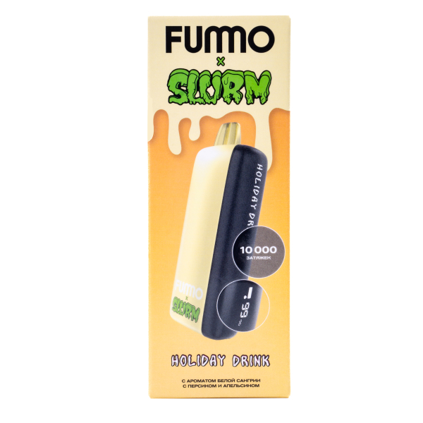 Электронка Fummo Indic Slurm Белая Сангрия С Персиком И Апельсином (10 000 Затяжек) в Сочи
