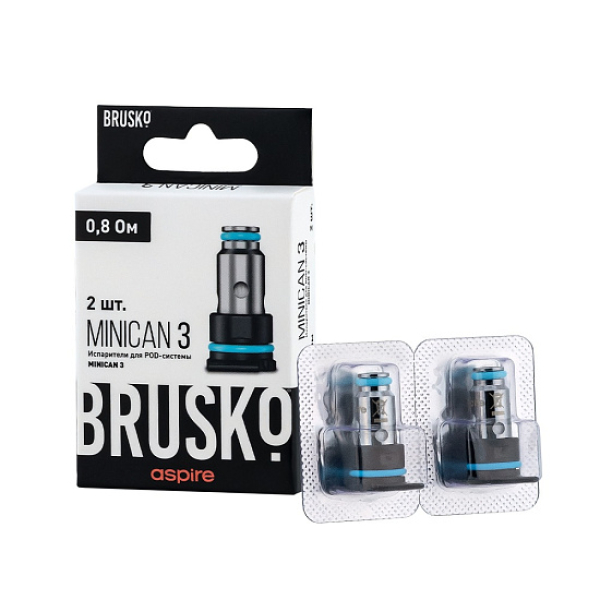 Испаритель Brusko Minican, 3, Af Mesh Coil, 0.8 Ом, Упак. 2 Шт в Сочи
