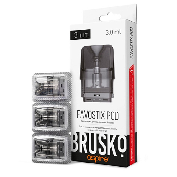 Сменный Картридж Brusko Favostix 0.6 Ом, Упак. 3 Шт в Сочи