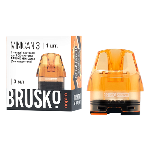 Сменный Картридж Brusko Minican 3, (Оранжевый), 3 Мл, Упак. 1 Шт в Сочи
