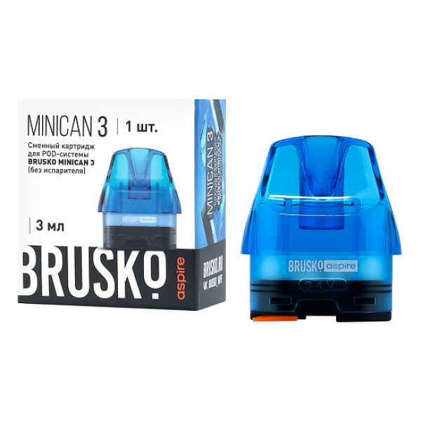 Сменный Картридж Brusko Minican 3, (Синий), 3 Мл, Упак. 1 Шт в Сочи