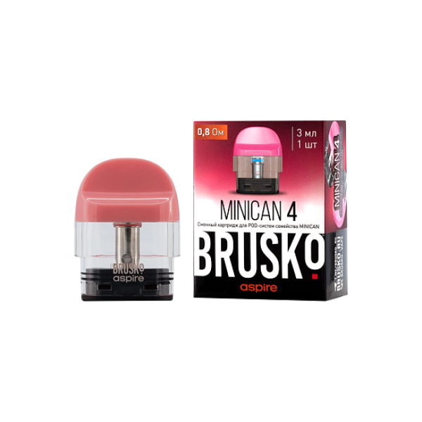 Сменный Картридж Brusko Minican 4 (3Мл) 0,8 Ом, Упак. 1 Шт розовый в Сочи