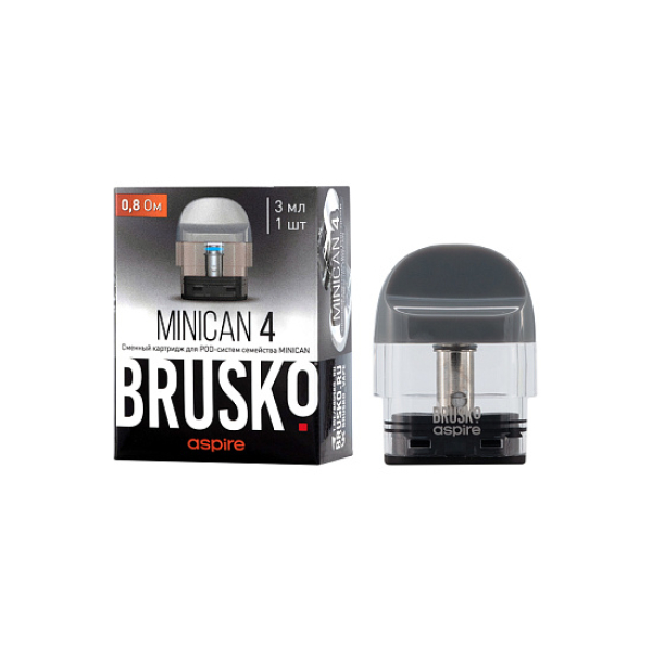 Сменный Картридж Brusko Minican 4 (3Мл) 0,8 Ом, Упак. 1 Шт серый в Сочи