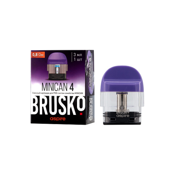 Сменный Картридж Brusko Minican 4 (3Мл) 0,8 Ом, Упак. 1 Шт синий в Сочи