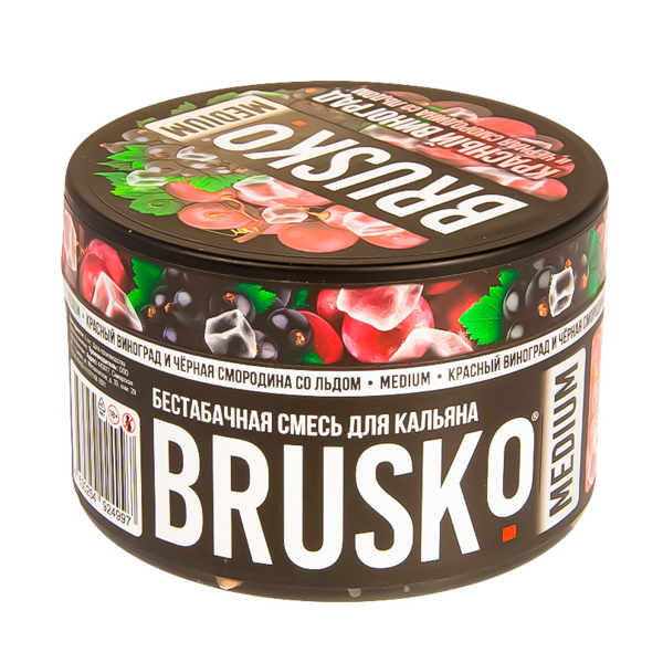 Смесь Brusko Medium Красный Виноград И Чёрная Смородина Со Льдом  250 гр в Сочи