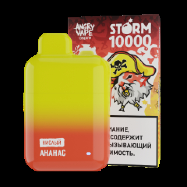 Электронка Angry Vape  Storm Ананас 10000 затяжек в Сочи