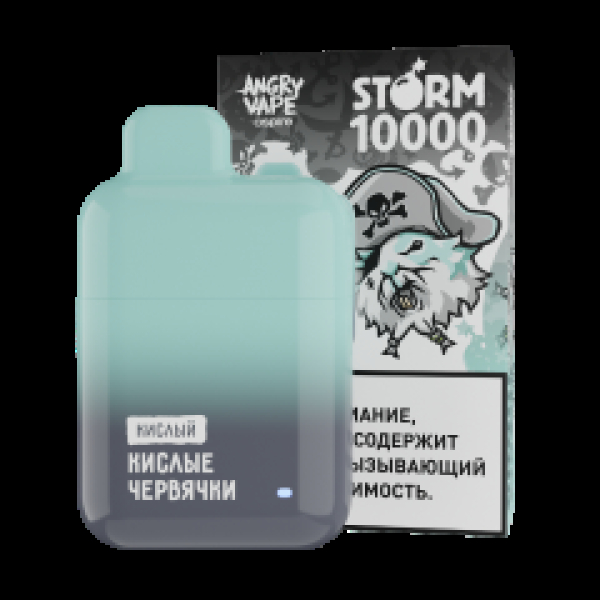 Электронка Angry Vape  Storm Кислые Червячки 10000 затяжек в Сочи