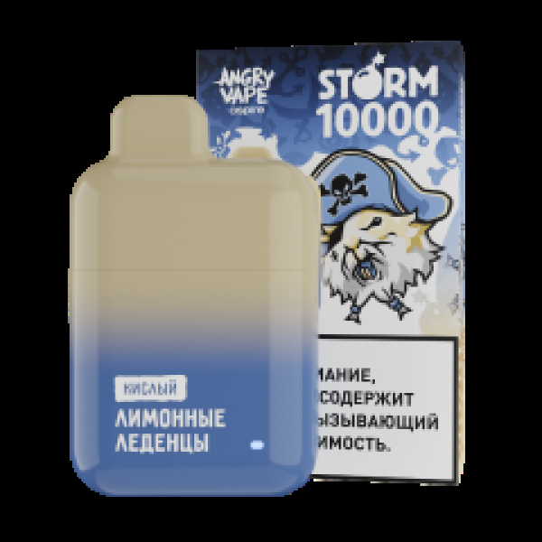 Электронка Angry Vape  Storm Лимонные Леденцы 10000 затяжек в Сочи