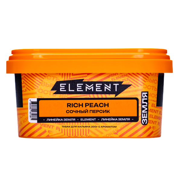Табак Element Земля Rich Peach 200 грамм в Сочи