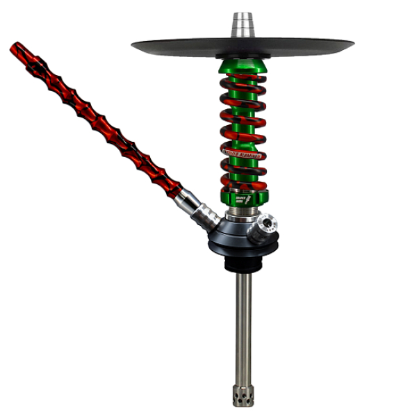 Кальян Mamay Customs Coilovers Micro Зеленый Красный Сплеш  в Сочи