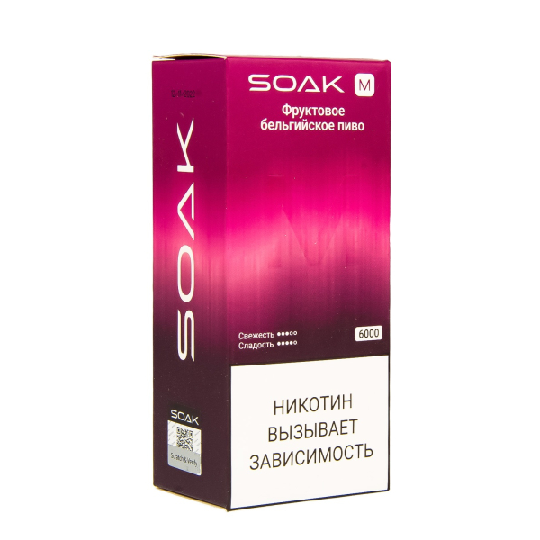 ЭСДН SOAK M Fruit Belgian Beer 6000 тяг в Сочи