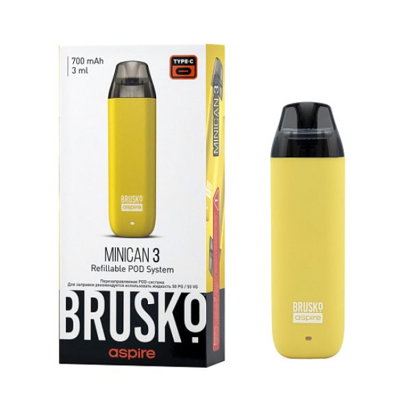POD-система Brusko Minican 3 Жёлтый в Сочи