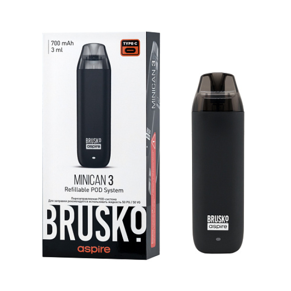 POD-система Brusko Minican 3 Чёрный в Сочи
