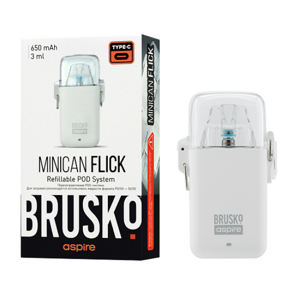 POD-система Brusko Minican Flick Белый в Сочи
