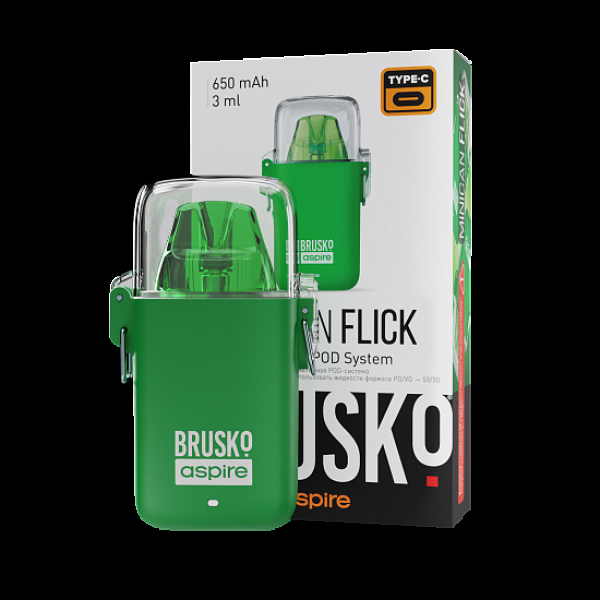 POD-система Brusko Minican Flick Зелёный в Сочи