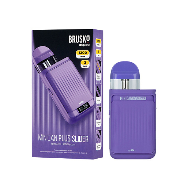 POD-система Brusko Minican Plus Slider Фиолетовый в Сочи