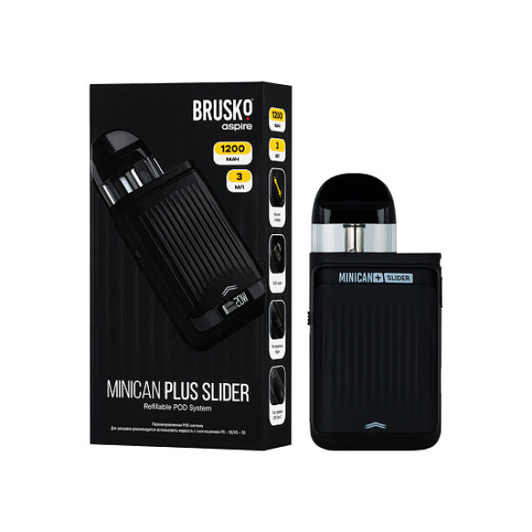 POD-система Brusko Minican Plus Slider Чёрный в Сочи