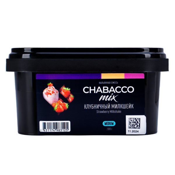 Бестабачная смесь Chabacco Mix Medium Strawberry Milkshake 200 грамм в Сочи