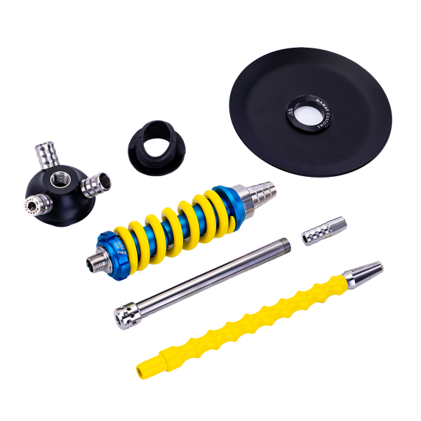 Кальян Mamay Customs Coilover Micro Сине Жёлтый в Сочи