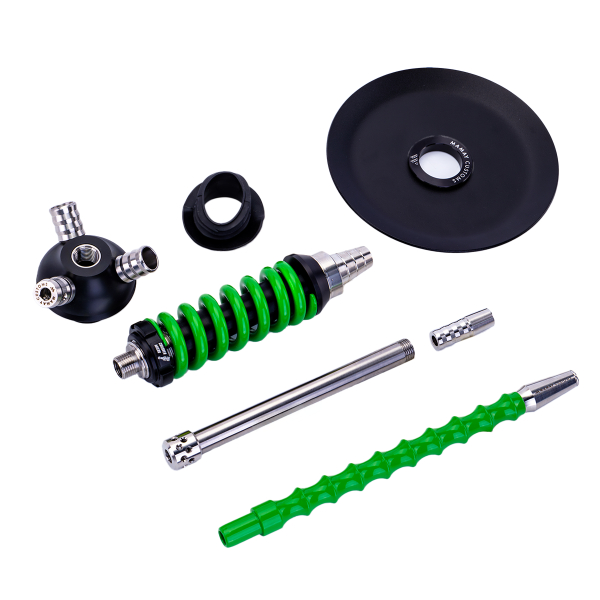 Кальян Mamay Customs Coilover Micro Чёрно Зелёный в Сочи
