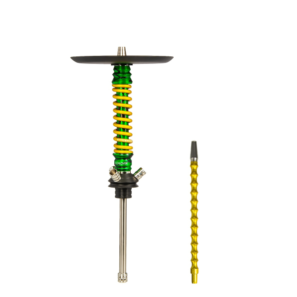 Кальян Mamay Customs Coilovers Mini Зелёный Сплеш Золотой в Сочи