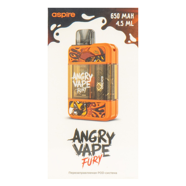 POD-система Brusko Angry Vape Fury 650 Mah Оранжевый в Сочи