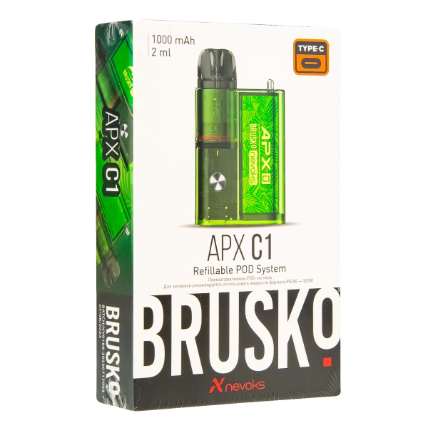 POD-система Brusko Apx C1 Зелёный Папоротник в Сочи