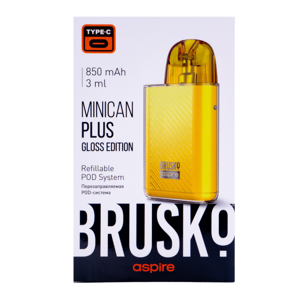 POD-система Brusko Minican Plus Gloss Edition Жёлтый в Сочи
