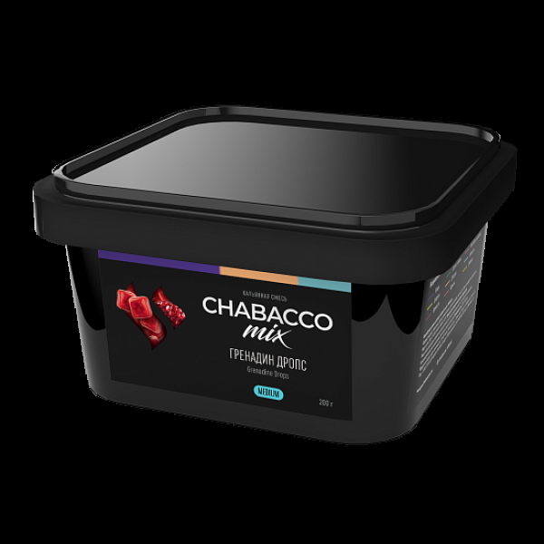 Бестабачная смесь Chabacco Mix Grenadine Drops Гренадин Дропс  Medium 200 грамм в Сочи